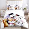 3Pcs Dalmatian Dogs Lady Bedding Sets For All Sizes New 3D Printed Bed Cover Comforter Duvet Cover Pillowcase Bedroom Decoration
