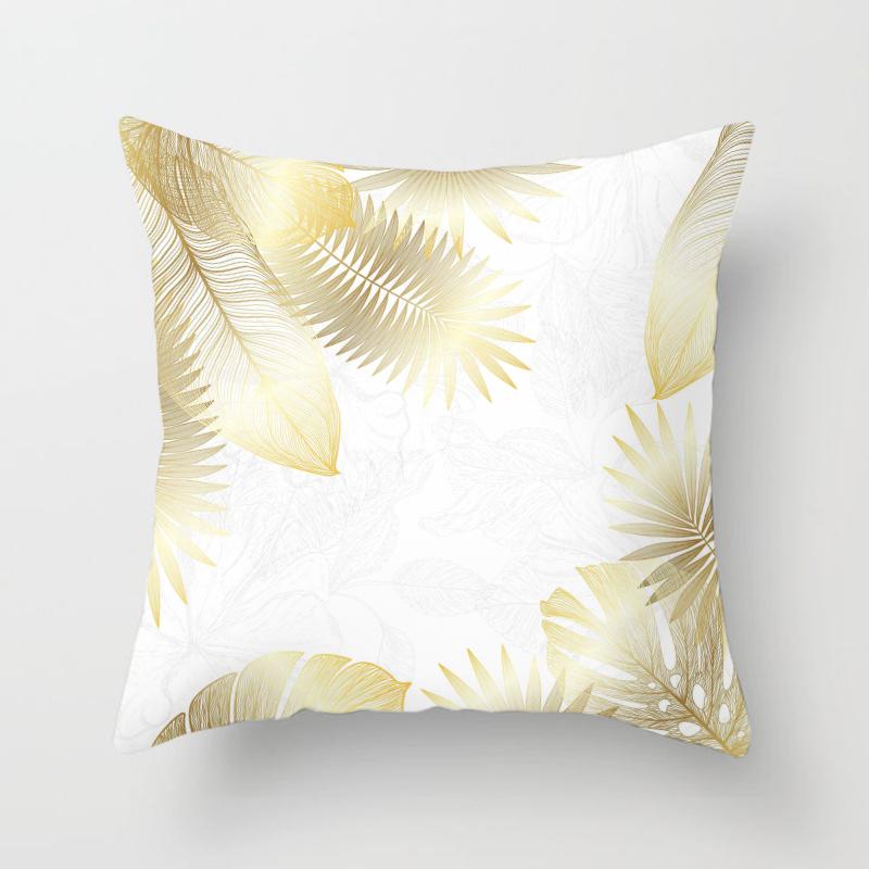 

Креативная наволочка с золотым листом и принтом, автомобильный диван, офисное кресло, наволочка, простая наволочка для украшения дома 40X40CM