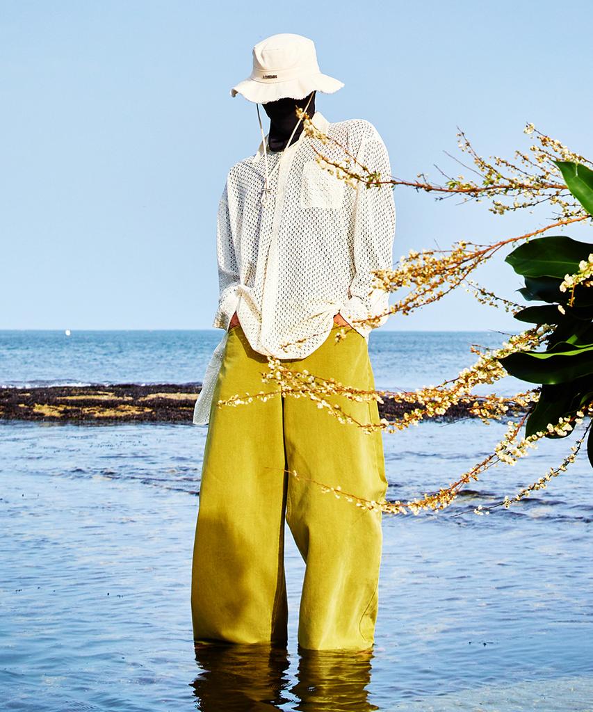 Odeoakaibeu Unifit Newtro Wide Denim Pants Moss