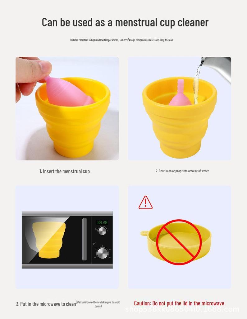 Microwave-Safe Foldable Silicone Menstrual Cup for Travel