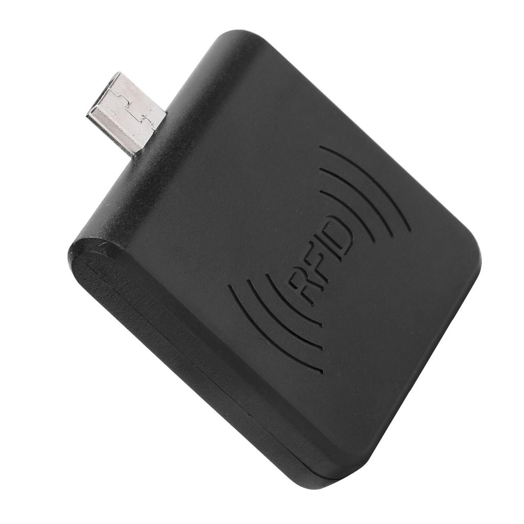 W86 Čtečka karet pro mobilní telefon Micro USB Přenosná pro RFID Čtečka mobilních ID pro AndroidČerná