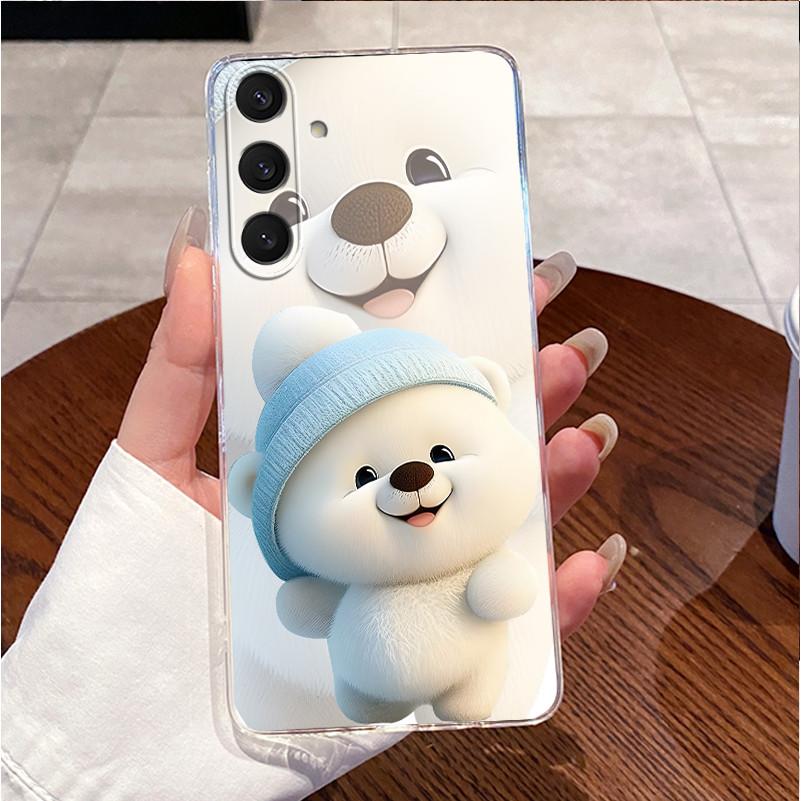 Fashion Cute Love Rabbit Phone Case For Samsung Galaxy S25 Plus S 25 Ultra Edge 5G Clear Silicone Protective Soft TPU Back Cover