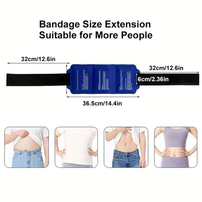 Tragbares Eispack für Verletzungen Heiß- und Kalttherapie Wickel Wiederverwendbares Gel-Eispack für Rücken- und Muskelregeneration mit Sicherer Befestigung