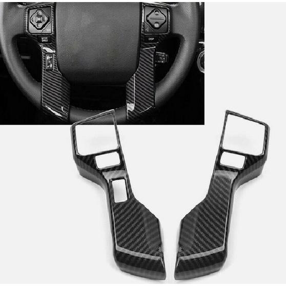 Fits 2014- TOYOTA TUNDRA Carbon Fiber ABS Interior Steering Wheel Cover Trim
