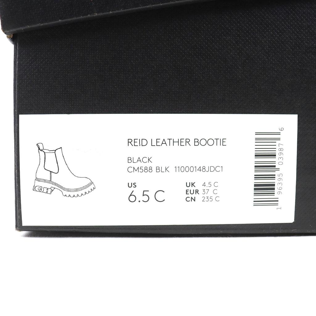 Excellent COACH short boots Lead Booties Side gore ankle boots black 6.5 CM588 Used