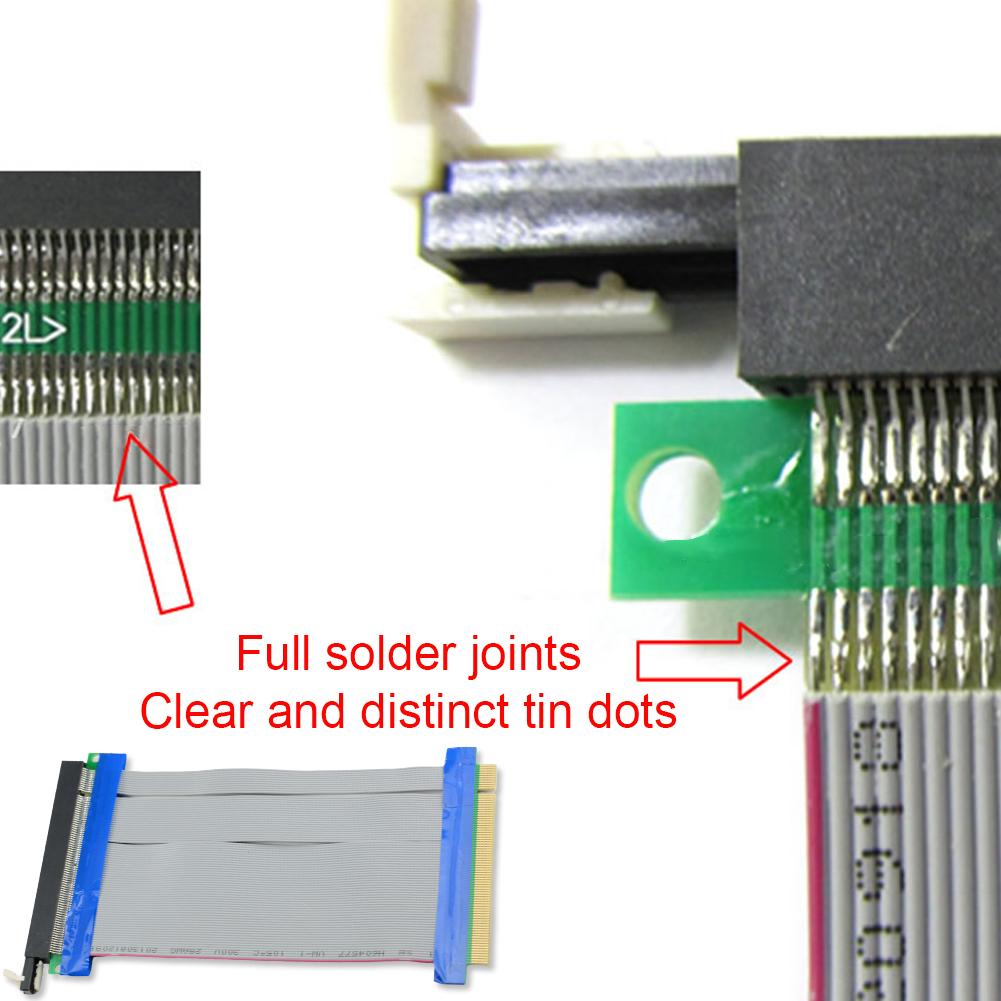 PCI-E PCI Express 16X Riser Card Extender Flexible Extension Cable Adapter 15cm DIY Electronics for 1U 2U Small Case