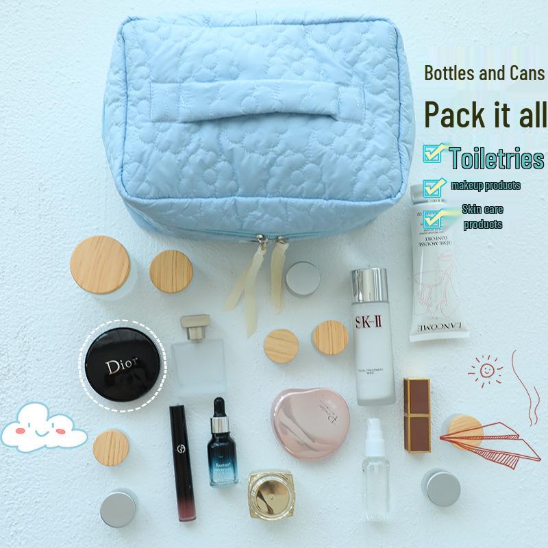 Reise-Make-up-Tasche mit großer Kapazität - Niedliche, flauschige, tragbare Handtasche für Damen