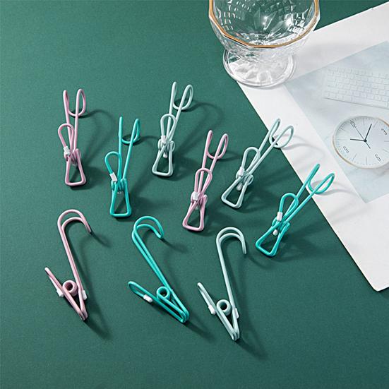 6Pcs Towel Clips Good Load-bearing Compact Durable Unique Sturdy Sock Laundry Chip Hooks Storage Racks for Home