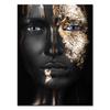 Gold and Black Woman Canvas Painting African Women Posters and Prints Cuadro Modern Wall Art Pictures for Living Room Decoration
