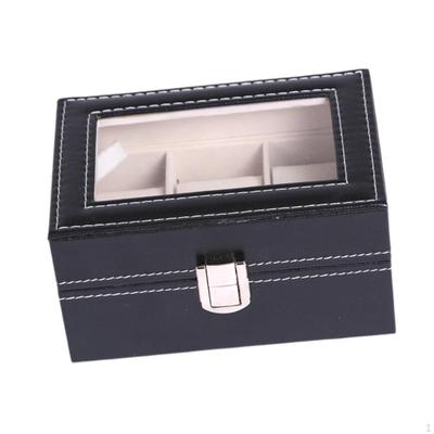 Uhrenaufbewahrungsbox Etui 3 Fächer Tragbar PU-Leder Luxus Multifunktional Mehrfunktional Schaukasten