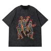 Vintage Washed Black T-Shirt Retro Mother & Son Silhouette At Sunset “A Boy’s Best Friend Is His Mother” Quote Soft Casual Tee