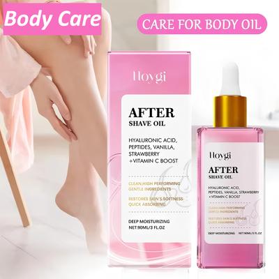 Huile Essentielle Après-Rasage pour Cheveux Parfum Fraise Soin Apaise Efficacement la Peau Hydrate Lisse Adoucit Facile à Utiliser Quotidiennement
