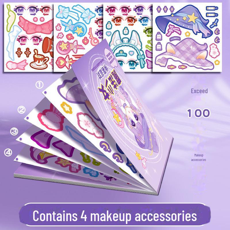Princess Dress-Up Stickers for Girls - Cute Cartoon Sticker Book