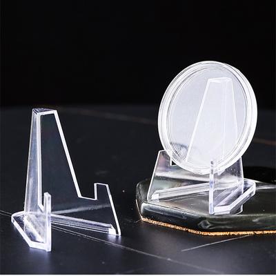 Transparante acryl munt displayrek klein plankje pocketkaart opbergrek herdenkingsmunt houder capsule houder
