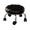 Aluminum Pulley Stool Low Round Stool with Wheels Creative Home Back Chair Lazy Housework Bench Portable Household