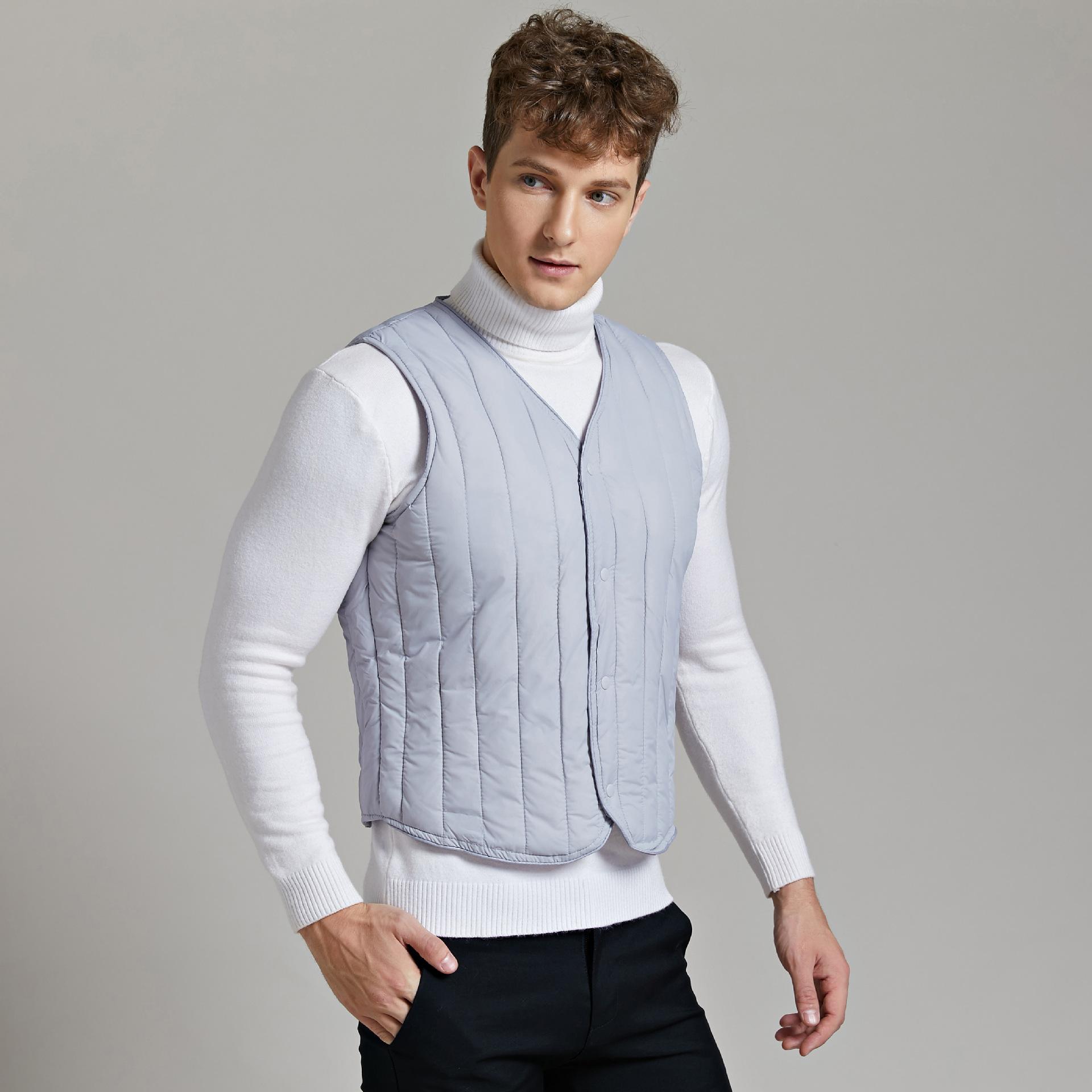 

GMXIA Мужской жилет из овечьей шерсти и хлопка с бархатной жилеткой и теплой подкладкой для мужских курток и пальто XXXXL