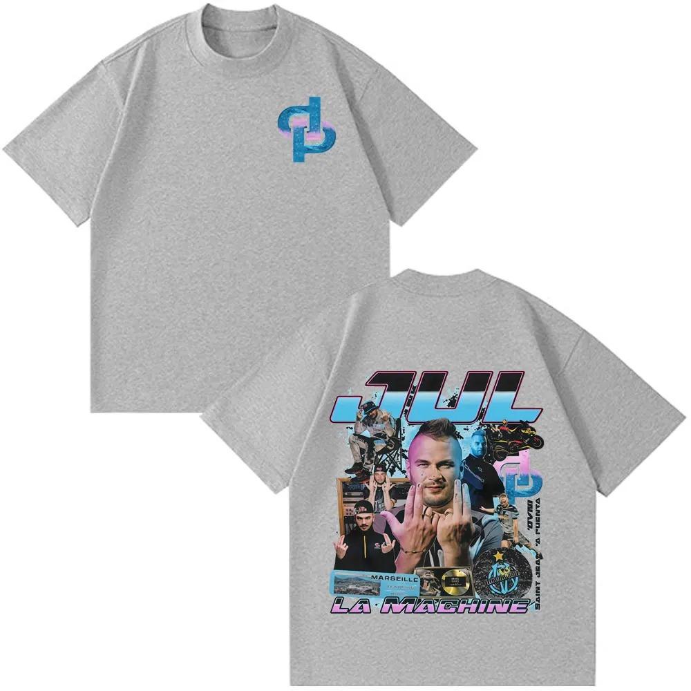 Rapper Jul T-shirt con Stampa Moda Unisex Hip Hop Estiva Cotone Manica Corta Ampia Casual Gotico Punk Donna e Unisex T-shirt