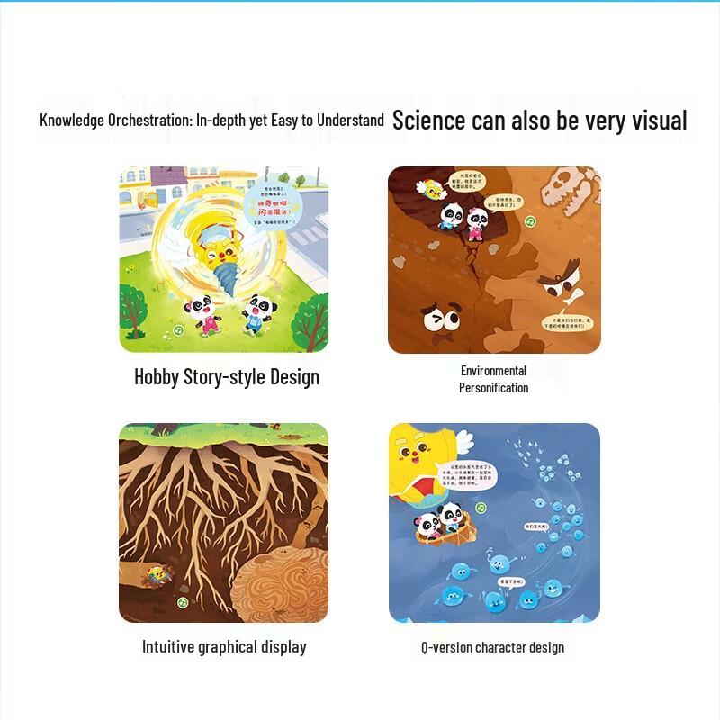 BabyBus 4-Book Science Enlightenment Encyclopedia Set for Kids