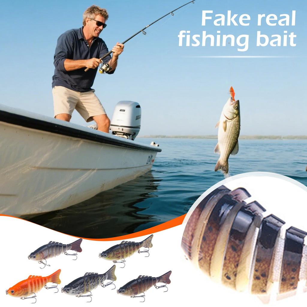 Fishing Fake Fish With Spinnerbait Blades For Surface Water, Slow Sinking Swimbaits For Trout And Bass