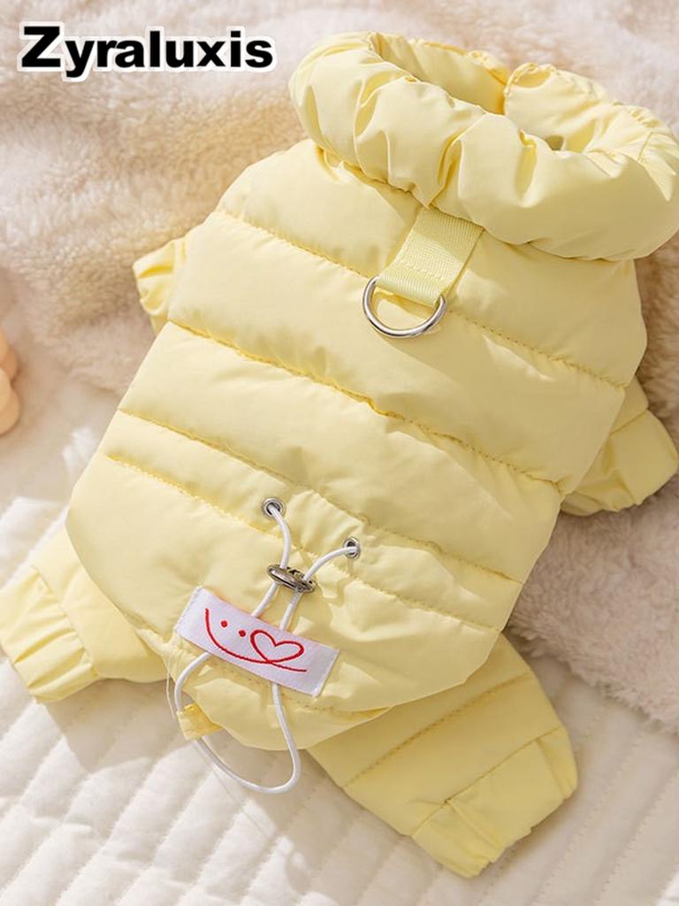 Women's Duck Down Puffer Coat with Warm Sherpa Lining and Hood for Dogs Cats Winter
