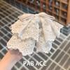 Elegant 3D Lace Bow Ponytail Claw Clip - Korean Style Solid Color Hair Accessory for Women
