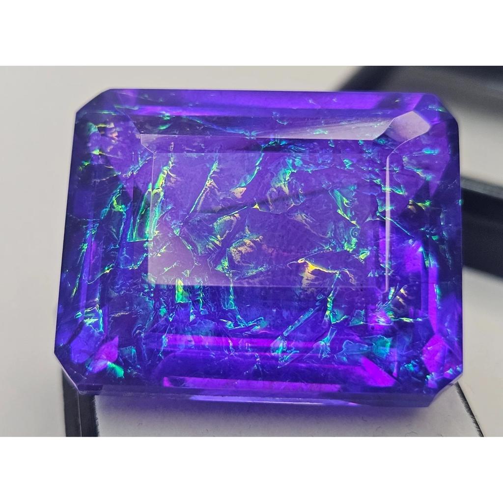 Monarch Fire Opal Natural 70+ Ct Emerald Cut Fabulous Certified Loose Gemstone