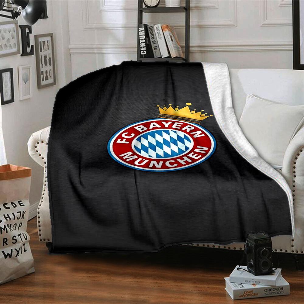 FC Bayern München Wappen Kunst Decken Flanell Bedruckt Atmungsaktiv Warm Überwurf für Zuhause Büro Bettwäsche 0708a125