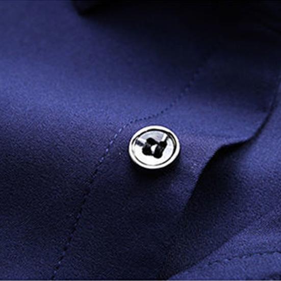 Fashion Men Long Sleeve Turn Down Collar Letters/Stripes Print Buttons Shirt Top