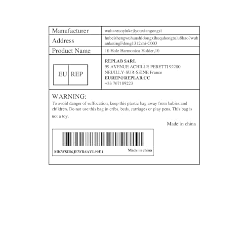 Suport Armonică cu 10 Găuri, Suport Metalic de Gât pentru Armonici cu 10 Găuri - Accesorii Suport Anti-Zgârieturi, Raft Profesional de Gât pentru Orgă de Gură