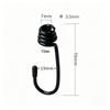 10Pcs Metal Spiral Cord Hook Heavy Duty Strong Load Capacity Black Cargo Net Hooks Universal Fastener Accessories For Atv