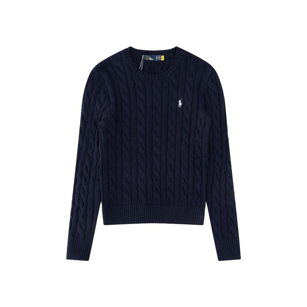 

Классический вязаный свитер с круглым вырезом, вышитый, осенне-зимний, модный новый свитер S