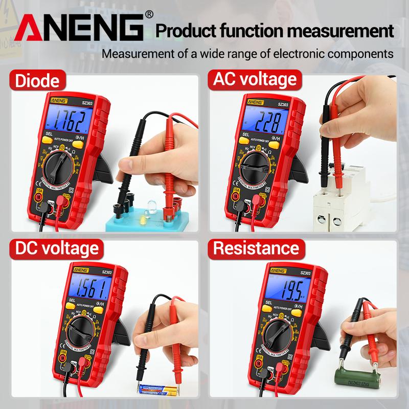 Smart Digital Multimeter ANENG SZ303 1999 Count Professional AC/DC Voltage Current Electrical Data Retention High Precision Tool
