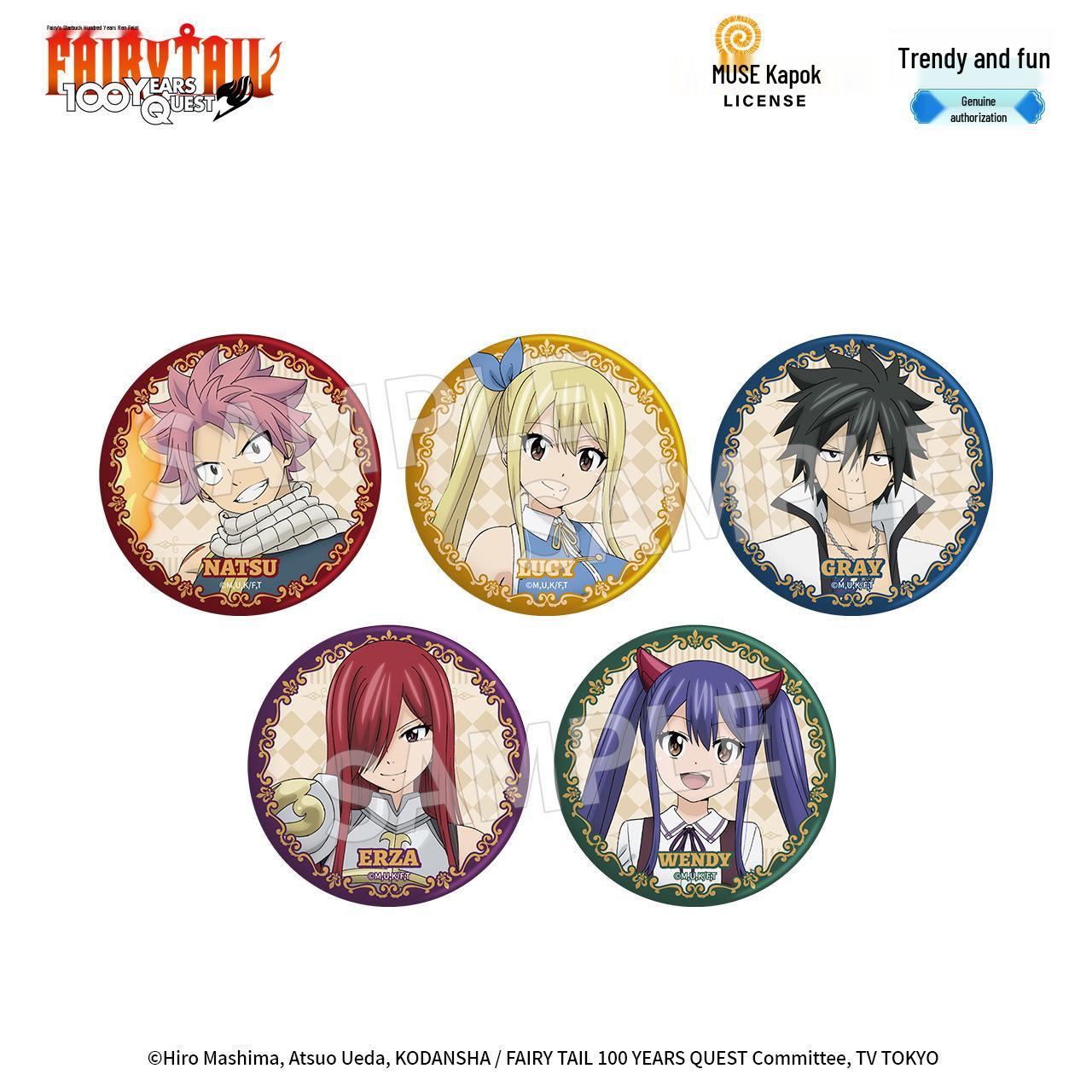 

Официальная слепая коробка Fairy Tail 100 Year Quest: Бейдж Нацу, Люси, Грэй 75ММ Approx. 75MM