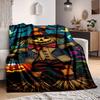 1pc Halloween Scarecrow Blanket Lightweight Flannel Blanket Throw Blanket For Sofa, Bed, Travel, Camping, Livingroom, Office, Couch, Chair, And Bed Yy