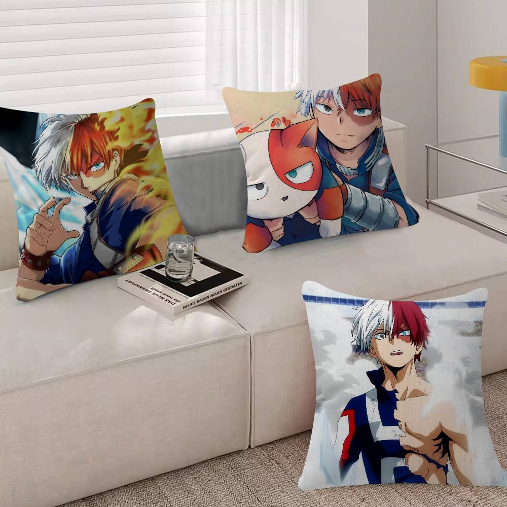 Anime M-My H-Hero Academia Shoto Todoroki  Cushion Cover Car Throw Pillow Case For Sofa Car Christmas Gift