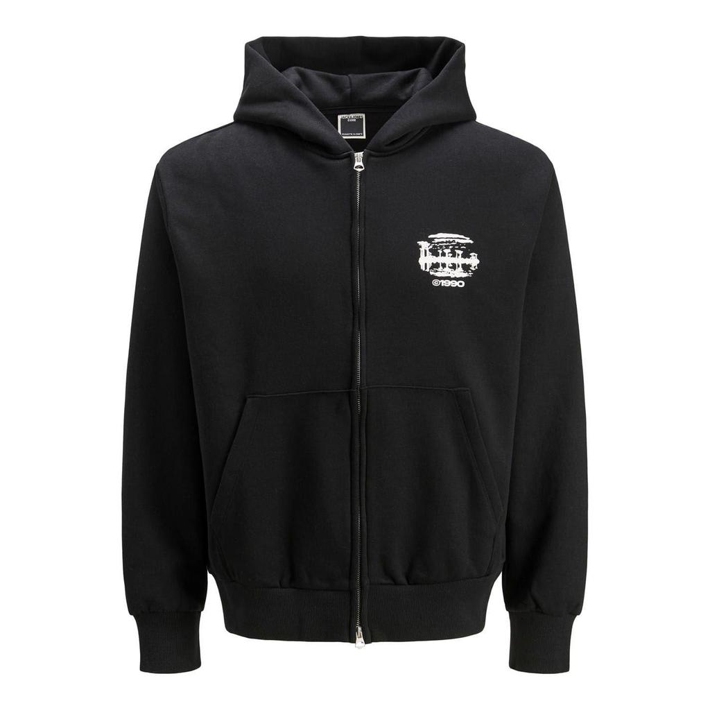 Jack And Jones Mens Graphic Print Regular Full Zip Hoodie