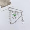 Flower Pin Clothing Jewelry Sweater Shawl Clip Decorative Chain Pin Alloy Material Clasp Pin Lapel Pin for Daily Party