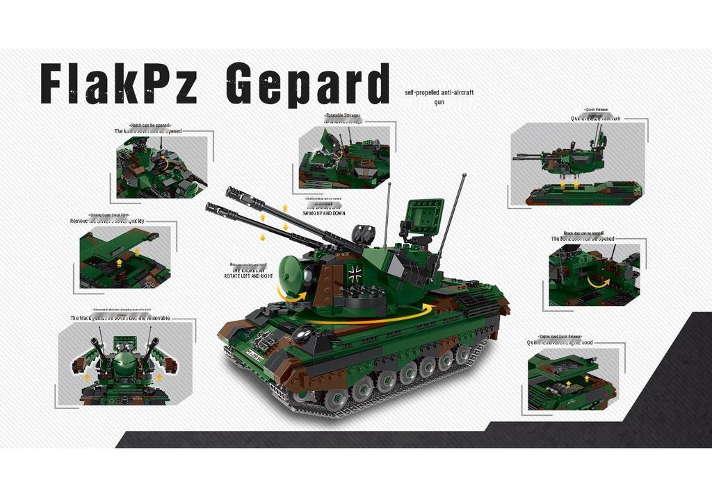 Star Castle Camouflage Tank Armored Vehicle Building Blocks Educational Toy