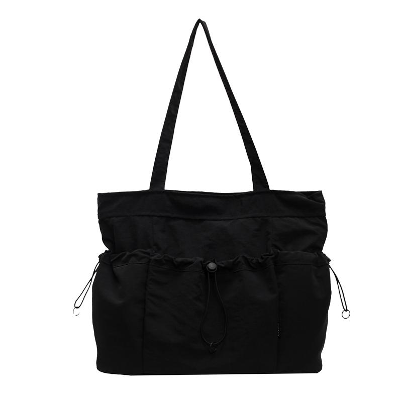 

Женская сумка через плечо, большая вместительная сумка-тоут, сумка через плечо для поездок на работу чёрный