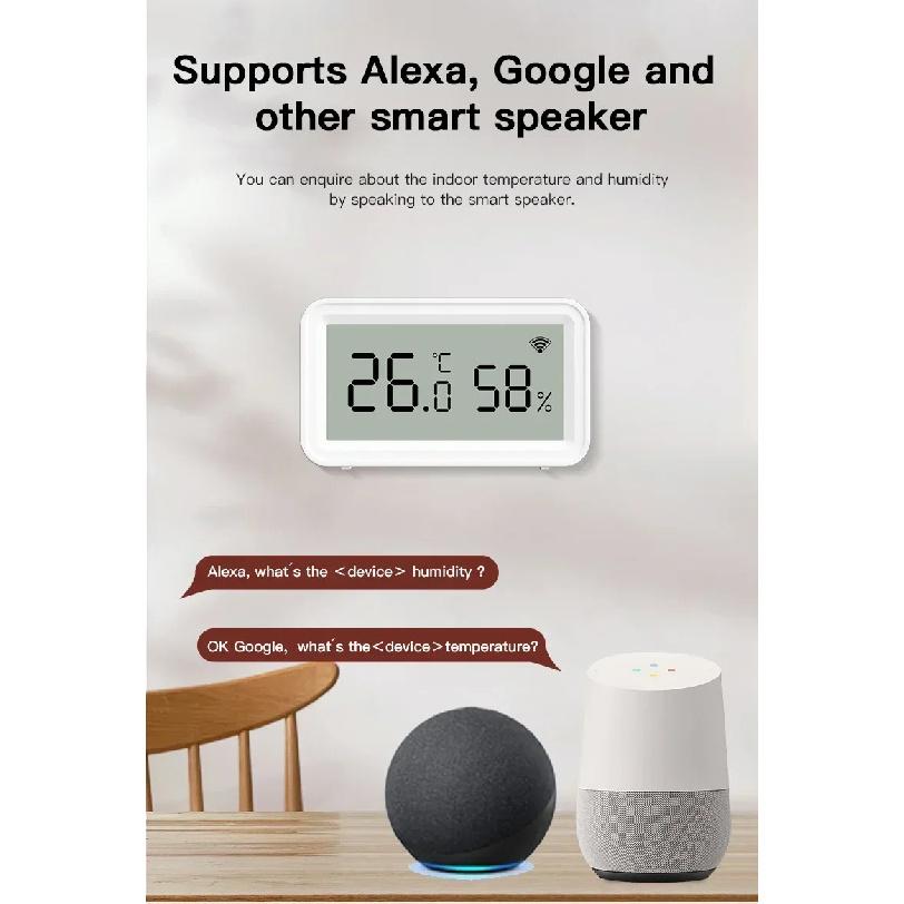 Tuya WiFi Sensor Wireless Humidity Temperature Monitor Smart Home Compatible with Smart Life Google Assistant and Alexa