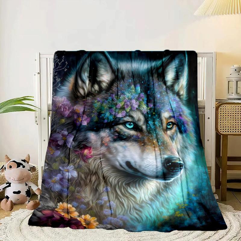 Wolf In The Garden Blanket Flannel Blanket Throw Blanket Sofa Cover Blanket Soft Premium Blanket Picnic Blanket Tv Blanket Gifts