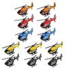 12Pcs  Children Airplanes Toys Pull Back Power  Helicopter Toys Pullback Helicopters