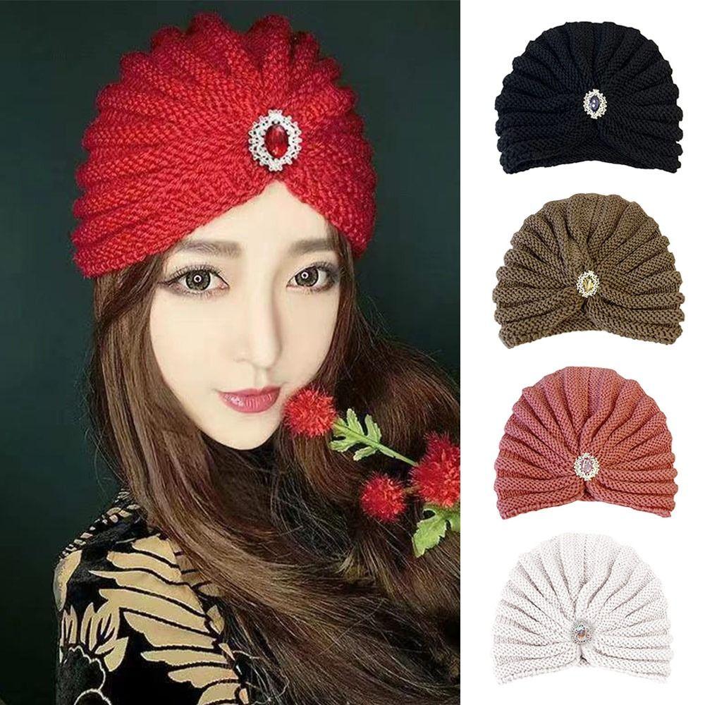 Dicke Hijab-Kappen Weiche Turban-Kappe Mode Böhmischer Turban für Damen