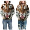 Halloween 3D Printed Tiger Hoodie Animal Cool Long Sleeve Hooded Pullover