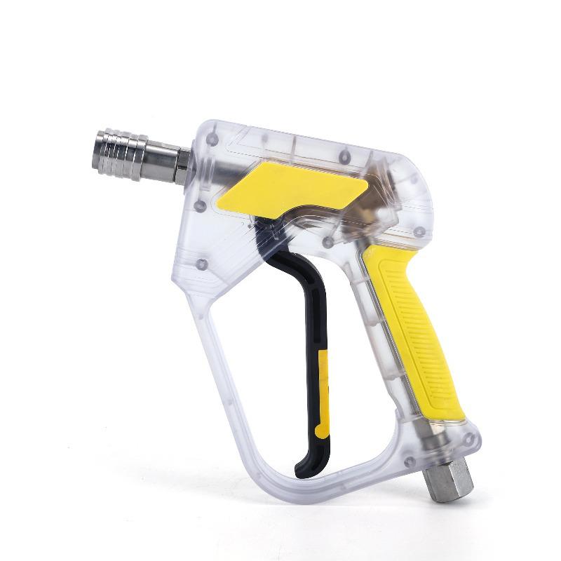 High-Pressure Self-Locking Car Wash Water Gun with Quick Connect and Transparent Design M22 Internal 14