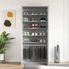 Shoe Cabinet with Door Concrete Grey 80 x 39 x 178 cm Engineered Wood