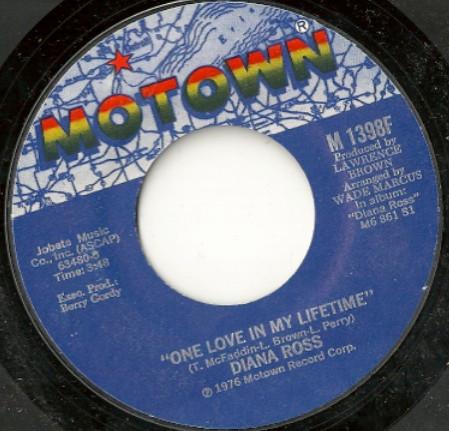 

7inch Record DIANA ROSS One Love In My Lifetime M1398F Motown 1976 US SoulFunk Used