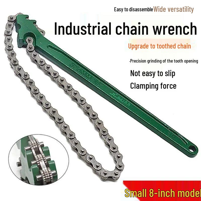 Adjustable Universal Chain Wrench for Oil Filters and Pipes: Quick-Release Multifunctional Tool