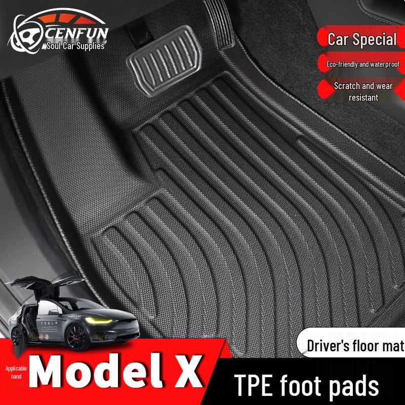Waterproof TPE Floor & Trunk Mats for 2022 Tesla Model X (LHD & RHD)