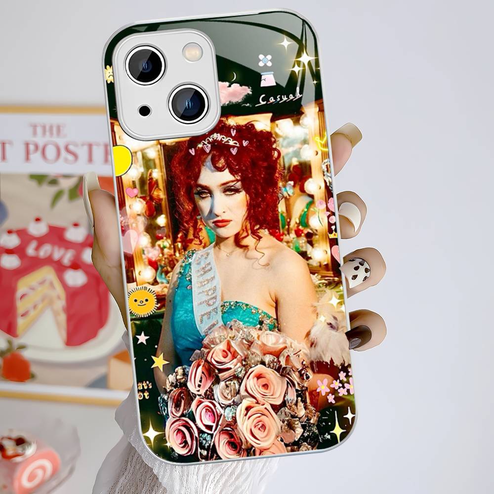 Popular Singer C-Chappell R-Roan Tempered Glass For Iphone 14 13 12 11 Pro Mini XS MAX 14Plus X XS XR Cover
